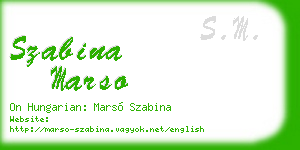 szabina marso business card
